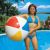 Swimline Inflatable 36 Inch Classic Rainbow Beach Ball For Pool or Lake #90036