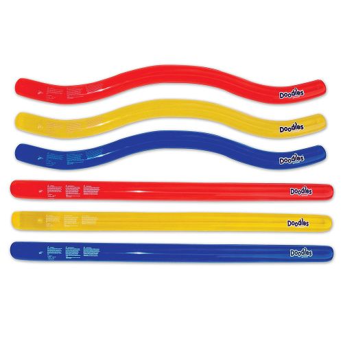 6 pk Doodles Inflatable Pool FLOAT Noodles Toy Learn To SWIM Water Aerobics 9008