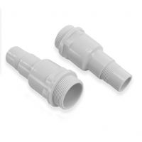 Above Ground Pool Hose Connector (2) 1.5" w/Oring Fitting Intex GAME White 4564