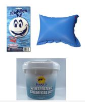 Swimming Pool Closing Winter Cover Ice Equalizer Air Pillow, Pillow Pal, & Closing Kit