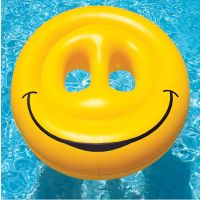 Swimline Inflatable 72" Smile Face Island Toy Pool Float #9053